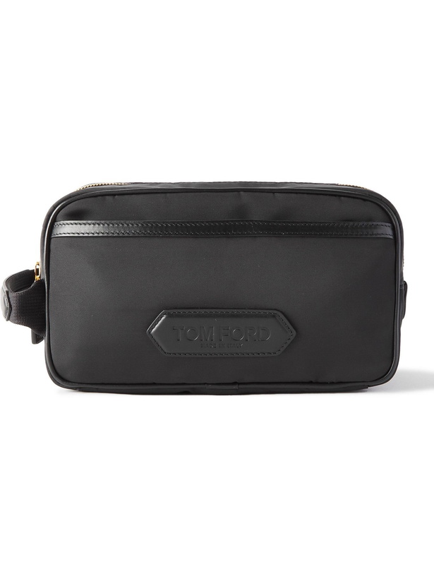 Photo: TOM FORD - Leather-Trimmed Nylon Wash Bag