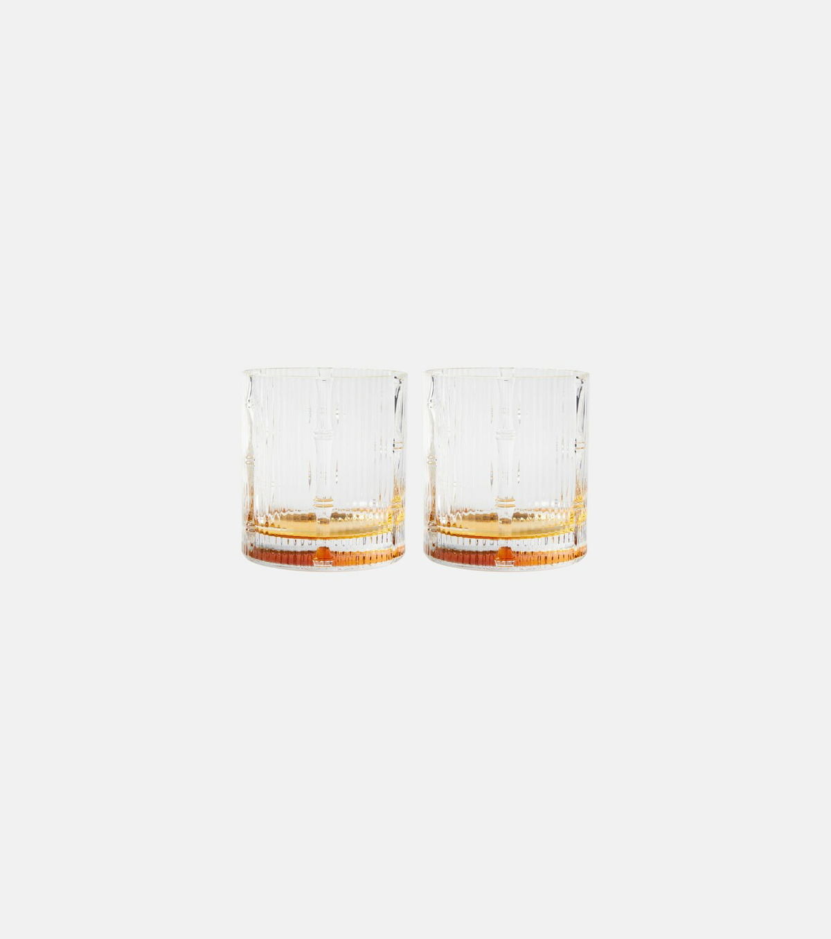 La DoubleJ Bamboo set of 2 crystal tumblers