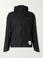 Satisfy - Rain Fly Hooded Logo-Printed PERTEX® Shield Air Jacket - Black