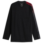 Y-3 Men's Oversized Gradient Stripes Long Sleeve T-Shirt in Black