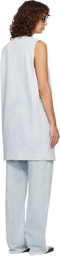 MM6 Maison Margiela Blue Flap Pocket Denim Minidress