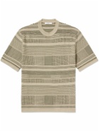 Mr P. - Intarsia Cotton T-Shirt - Green