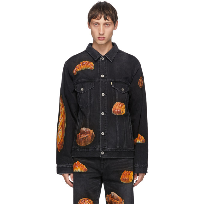 Doublet Black Denim Hand-Painted Boulangerie Jacket Doublet