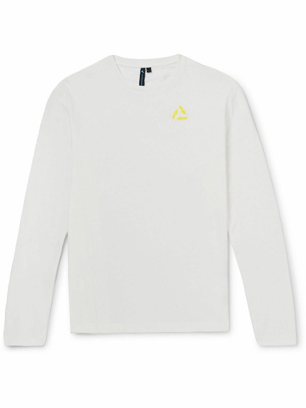 Photo: Klättermusen - Runa Commitment 2.0 Logo-Print Stretch-Cotton Jersey T-Shirt - White