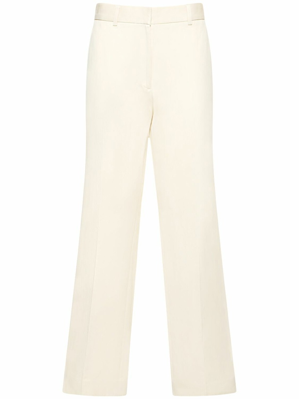 Photo: TOTEME Straight Satin Cotton Pants