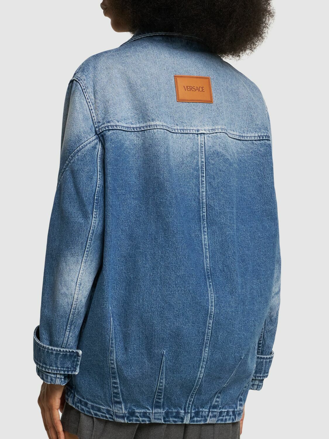 VERSACE - Denim High Neck Jacket Versace