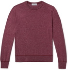 Canali - Striped Mélange Cotton Sweater - Burgundy