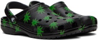 Crocs Black Classic Hemp Leaf Clogs