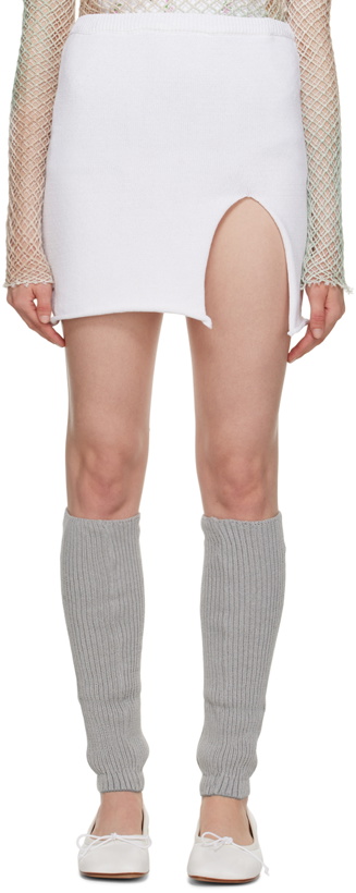 Photo: TheOpen Product White Vented Miniskirt