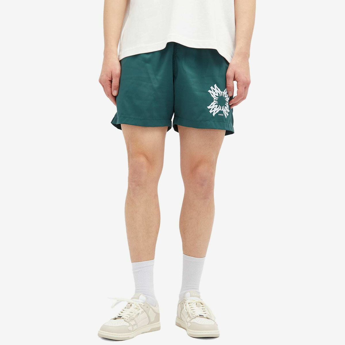 AMIRI Men's Quad Print Swim Shorts in Evergreen Amiri