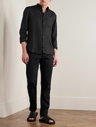 Club Monaco - Button-Down Collar Linen Shirt - Black