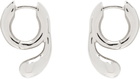 Maria Black Silver Mermaid Splash Huggies Earrings