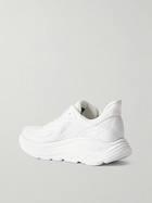 Hoka - Clifton 10 Rubber-Trimmed Jacquard Running Sneakers - White