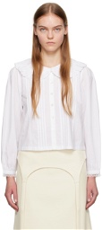 Sandy Liang White Toffee Shirt