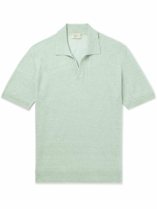 Photo: Altea - Slim-Fit Linen and Cotton-Blend Polo Shirt - Green
