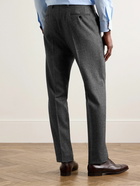 Caruso - Slim-Fit Straight-Leg Prince of Wales Checked Wool Suit Trousers - Gray