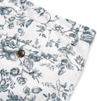 Club Monaco - Baxter Slim-FIt Floral-Print Linen and Cotton-Blend Twill Shorts - White