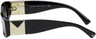 Valentino Garavani Black Rectangular Sunglasses