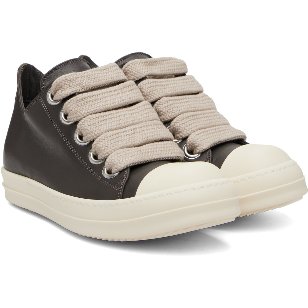 Rick Owens Gray Tower Jumbolace Low Sneakers