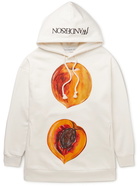 JW Anderson - Logo-Embroidered Printed Cotton-Jersey Hoodie - White