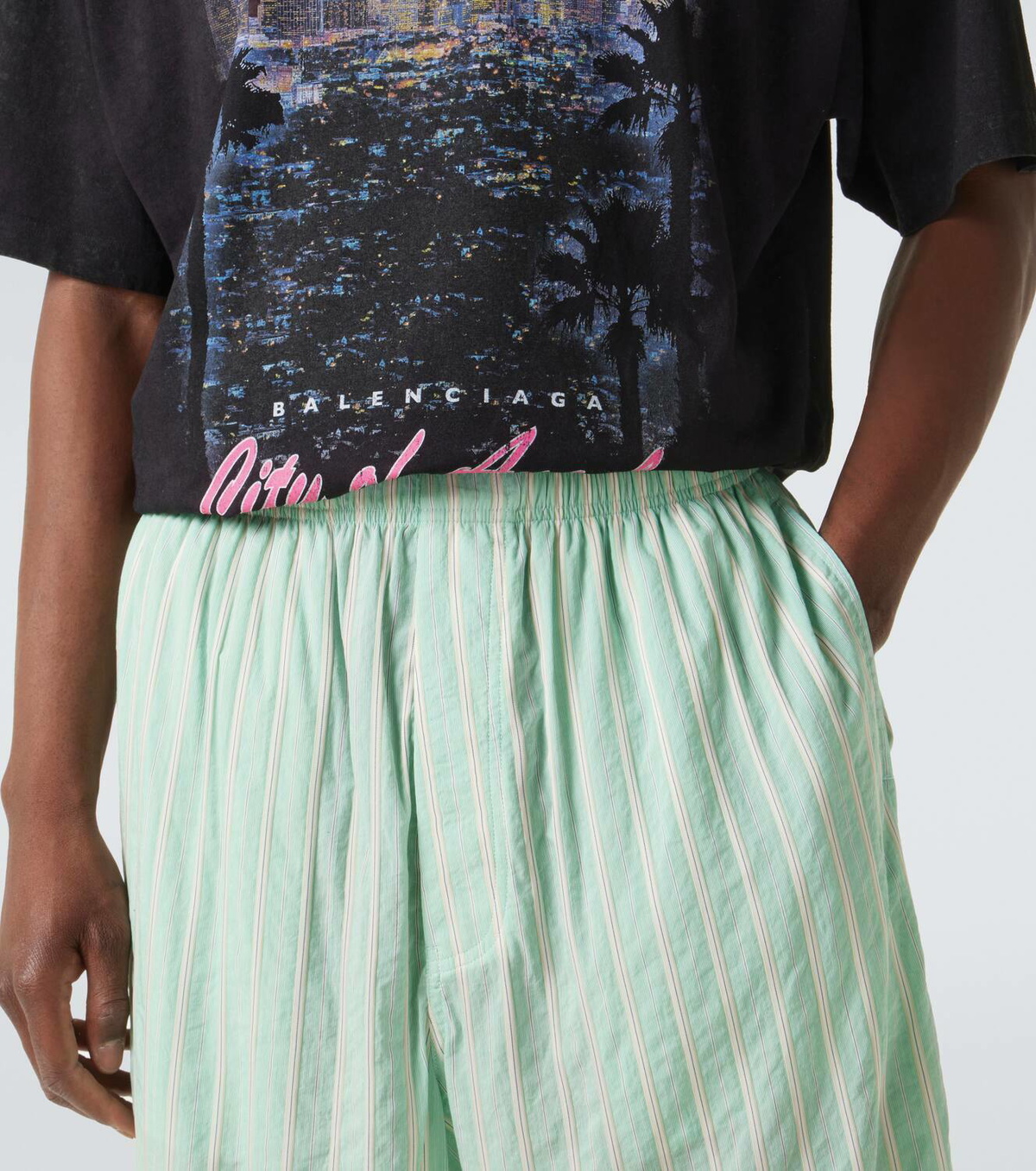 Balenciaga Striped mid-rise pajama pants