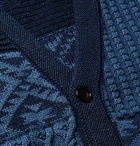 Beams Plus - Patchwork Cotton-Jacquard Cardigan - Blue
