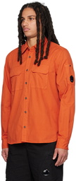 C.P. Company Orange Garment-Dyed Shirt