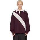 Wales Bonner Burgundy Prism Rugby Polo