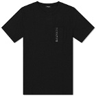 Balmain Men's Laminato Logo T-Shirt in Black/Dark Grey