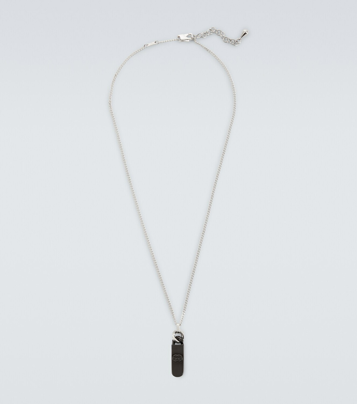 Gucci Interlocking G sterling silver pendant necklace