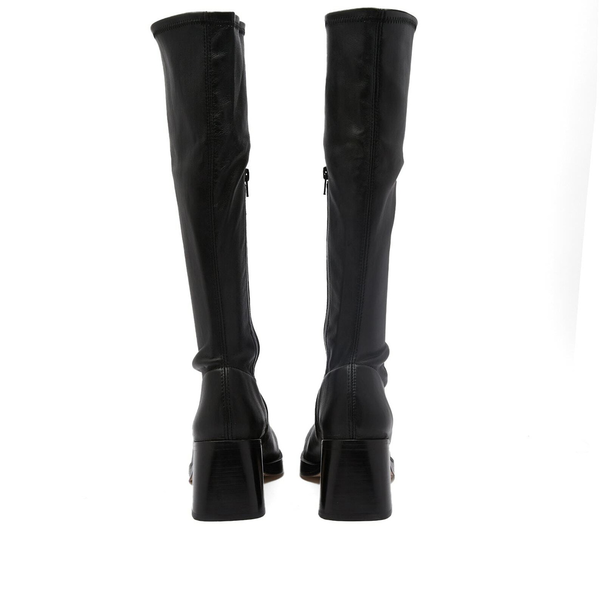MIISTA Women's Hedy Tall Boots in Black Stretch MIISTA