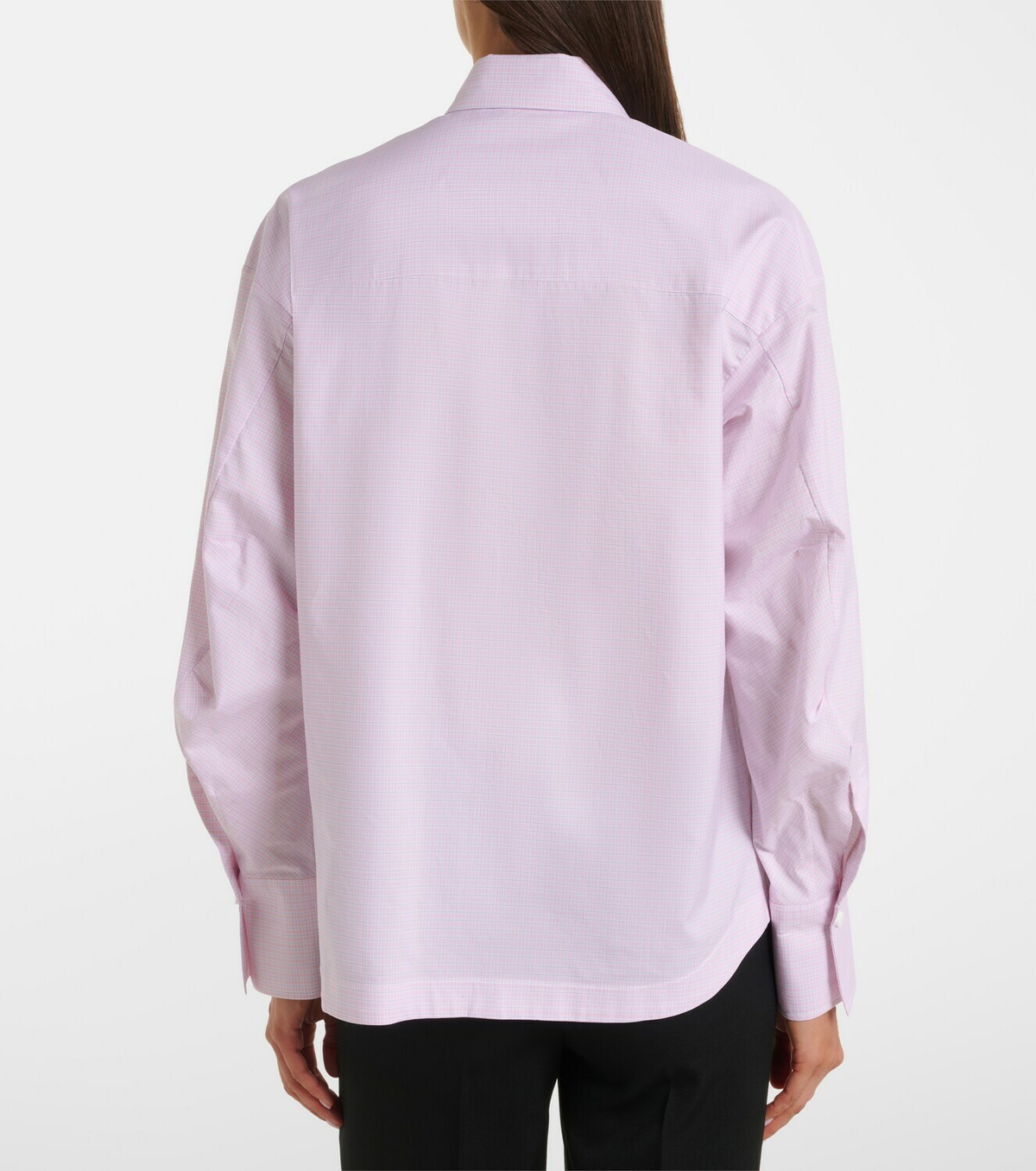 The Attico Diana oversized checked cotton shirt