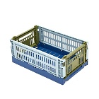 HAY Small Recycled Mix Colour Crate in Dusty Blue