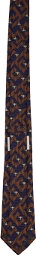 Vivienne Westwood Navy & Burgundy Orb Tie