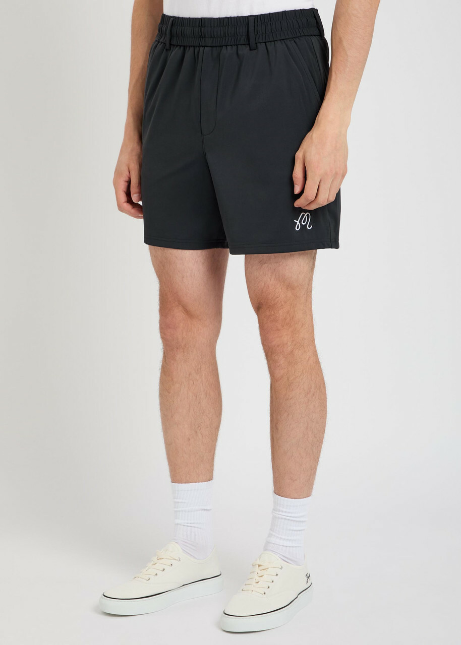 Malbon Scooter Logo-embroidered Coolcore Shorts Black