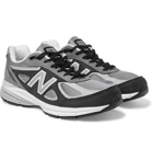 New Balance - 990V4 Nubuck and Mesh Sneakers - Men - Black