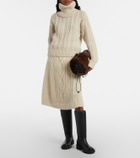 Moncler Grenoble Cable-knit wool and mohair-blend turtleneck sweater