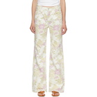 Citizens of Humanity Off-White & Pink Kimberly 70's Flare Jeans
