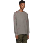 John Elliott Grey and Pink University Long Sleeve T-Shirt