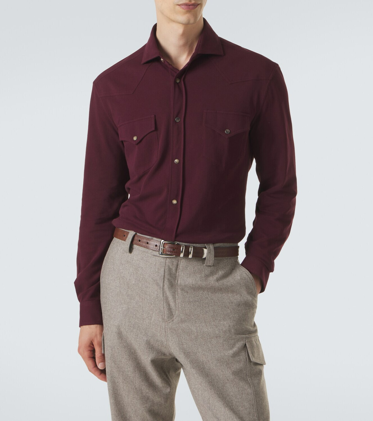 Brunello Cucinelli Cotton piqué shirt