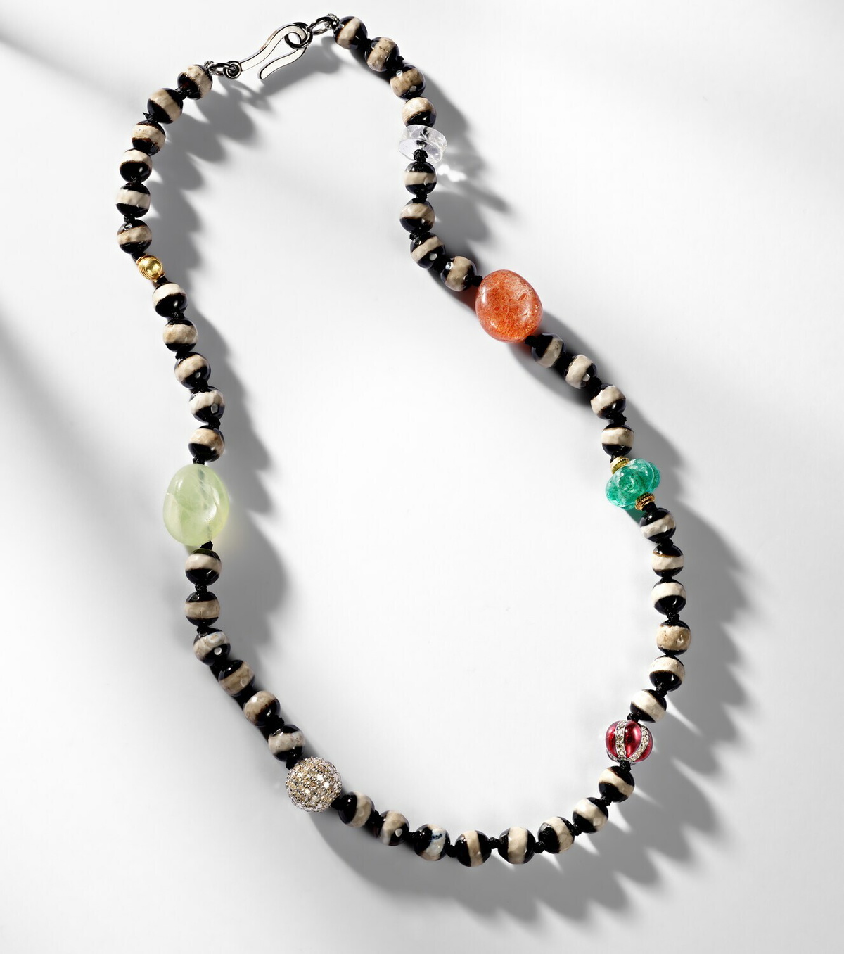Ileana Makri Globetrotter beaded necklace with gemstones