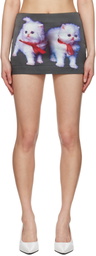 Ashley Williams Black Printed Miniskirt