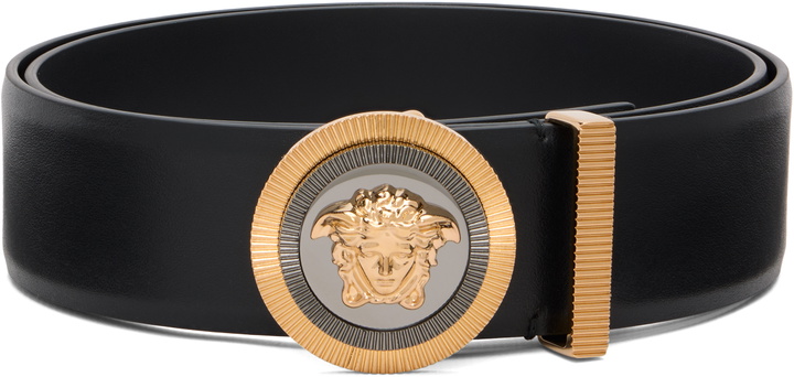 Photo: Versace Black Medusa Biggie Leather Belt