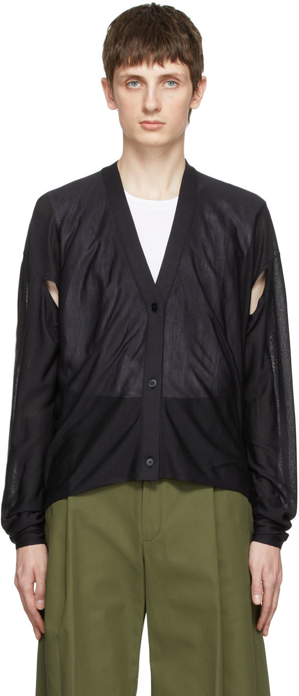 rito structure Black Silk Cardigan rito structure