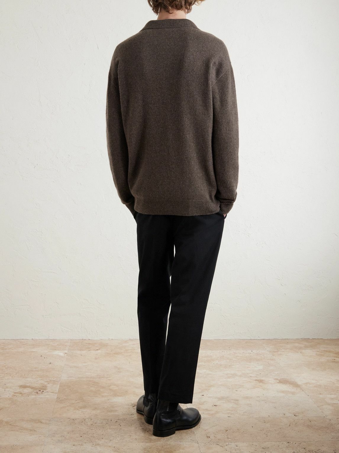 The Row - Leach Cashmere Polo Shirt - Brown