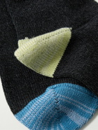 Anonymous Ism - Colour-Block Ribbed-Knit Socks - Gray