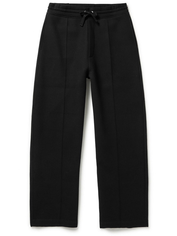 Photo: AMI PARIS - Wide-Leg Twill Drawstring Trousers - Black