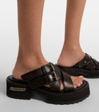 Balenciaga Venom leather platform mules