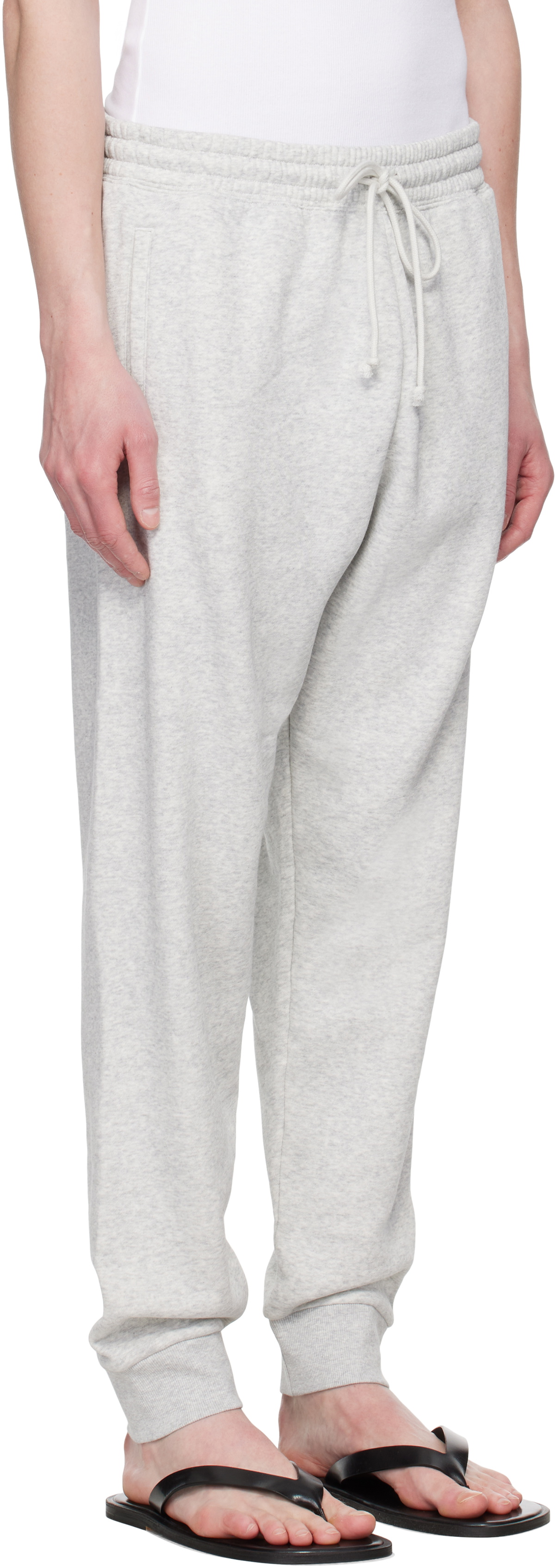 SKIMS Gray Fleece Lounge Tapered Sweatpants