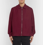 AMI - Twill Blouson Jacket - Men - Burgundy